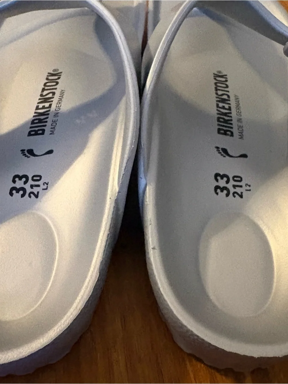 Birkenstock Kids Silver Gizeh EVA Thong Sandals